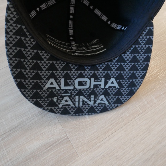 Hae Hawaii Mens Black 3D Puff Flag Flatbill Hat NWOT~ - Picture 5 of 6